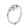 925 Sterling Silver Simple Rings for Women Wedding Engagement Heart Rings with Zircon  Female Jewelry 2025