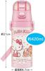 Skater Hello Kitty Candy Shop Sanrio Water for Direct Cup Stainless Steel (SKDC3-A) Bottle, 350ml, Kids, Drinking, Included, 2-Way,
