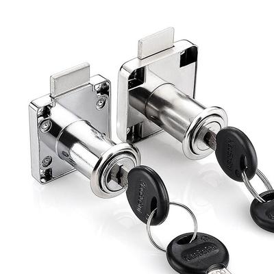 New Cold Rolled Steel Desk Drawer Lock Zinc Alloy Hardware Cabinet Latch Locks Replacement With Keys Furniture Door Lock Cabinet