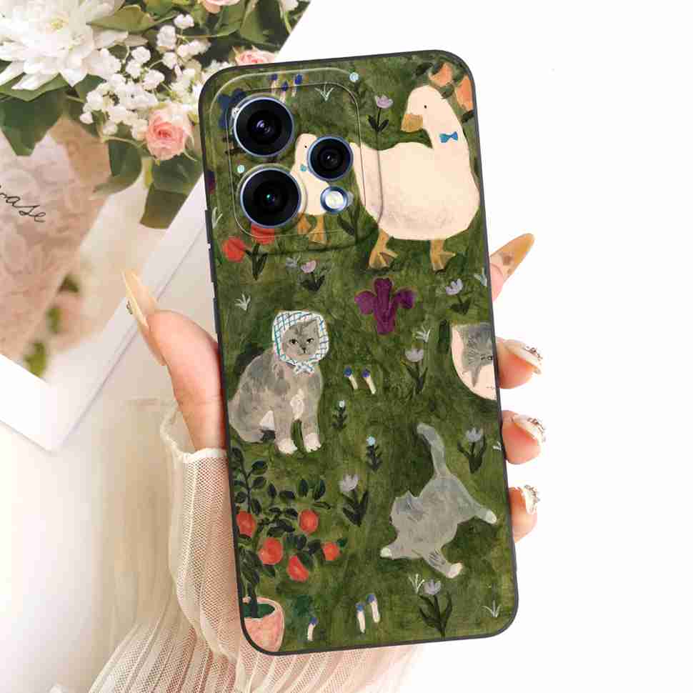 For Oppo Reno15 5G Case CPH2825 ilicone Back Cover For Oppo Reno 15C Reno15c 5G Cute Panda Cartoon Phone Cases Shockproof