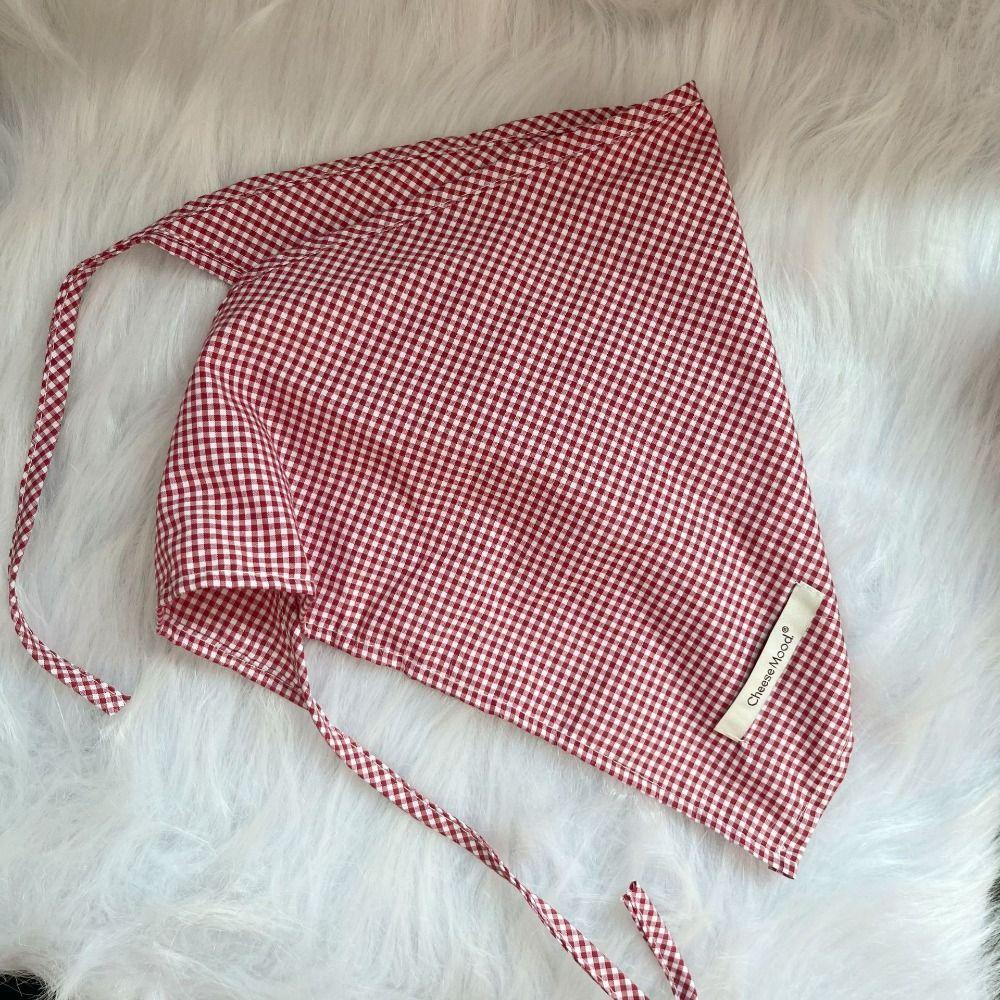 

Turban Triangle Bandana Lattice Triangle Scarf Sweet Cloth Lace Hair Scarf Girls красный
