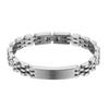 Stainless Steel Engravable Bracelet Men Women Geometric Bangle Adjustable Size Fashion Jewelry