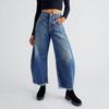Women's High-Waist Wide-Leg Jeans - Summer 2024, Loose Fit with Raw Hem Style K334