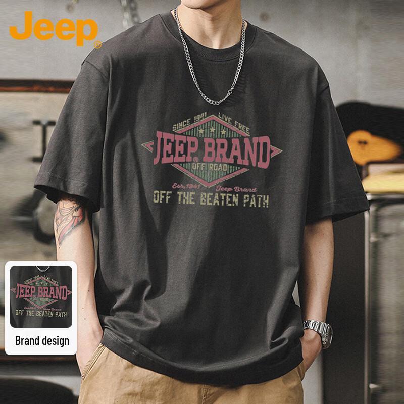 

JEEP Men s Summer Pure Cotton Short-Sleeve T-Shirt XL