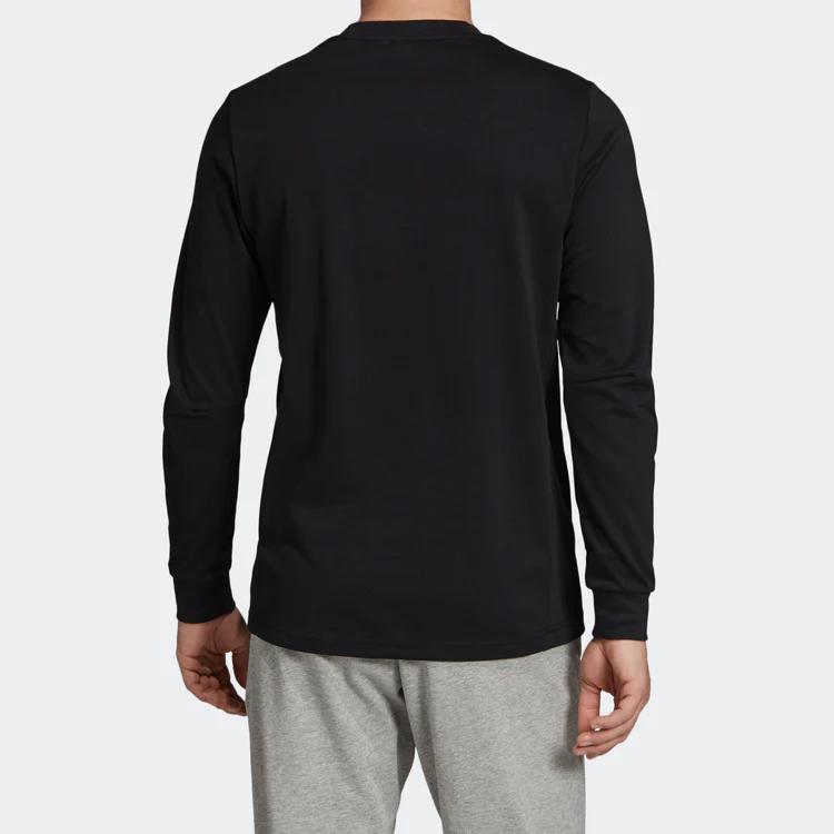 adidas Sport Breathable Crew Neck Long Sleeve T-Shirt Pullover Sweatshirt Men Tops Black EB5266