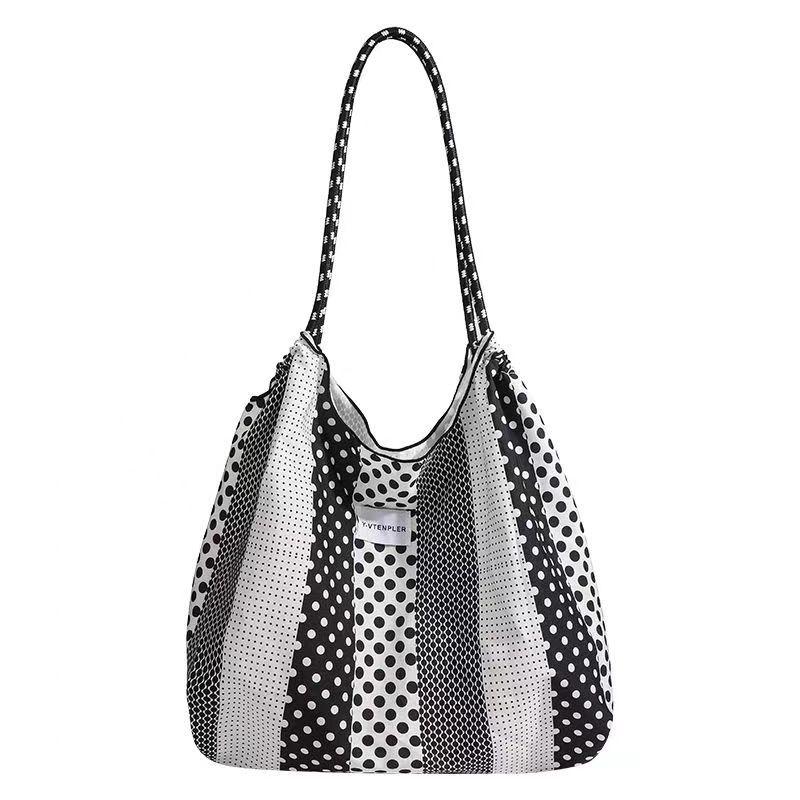 Polka Dot Tide Tote Bag with All The Small Shoulder Bag Ins Wind Environmental Bag Woman