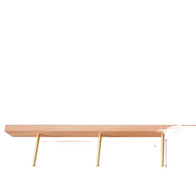 Nástěnný stojan na šperky z masivního dřeva - Design s rozestupy pro hřebíky a závěsnou tyčí