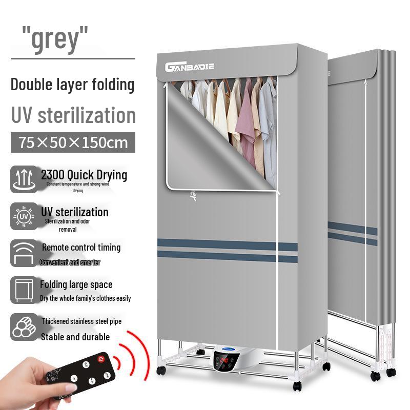 Portable UV Sterilization Quick-Dry Clothes Dryer with Deodorization