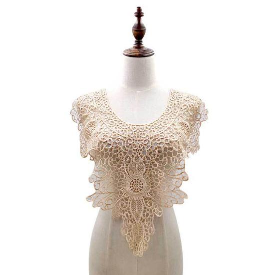 Blumenkragen Stickerei Spitze Ausschnitt Hochzeitskleid DIY Nähen Applique Patch