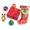 Dog Christmas Gift Box Pet Christmas Stocking Stuffers Durable Interactive Fun Dog Toy Assortment Pack Safe Rubber Chew Toys