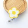 Flower Retractable Badge Holder Name Tag Easy Pull Buckle Kawaii ID Card Holder  Doctor Students
