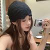 Hollow Out Embroidered Lace Hat Y2k Skullcap Retro Beanies Hat  Girls
