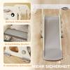 3 in 1 Kids Slide with Climber, Basketball Hoop and Ball, Foldable Indoor Toddler Slide for Ages 2-5, Cream White