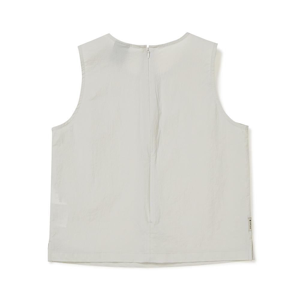 [Snowpeak] Route Women's Back Zipper Sleeveless Top Light Beige (S23MWRST21)