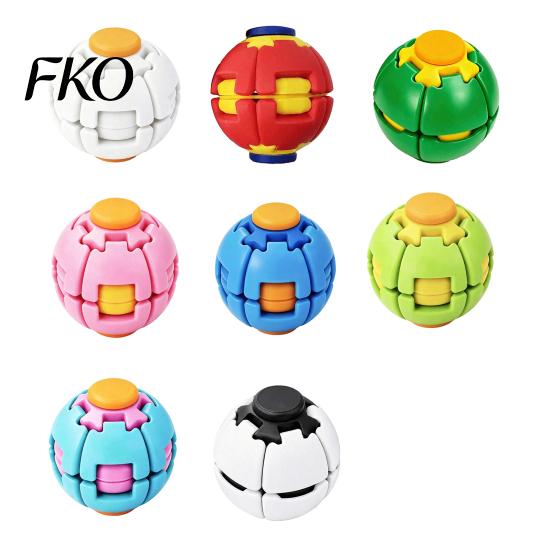 Decompression Ball Toy 3D Printed Press Spinning Ball, Stress Anxiety Relief Fidget Spinner, Reduction Rotating Splicing Desk for Kids Teens