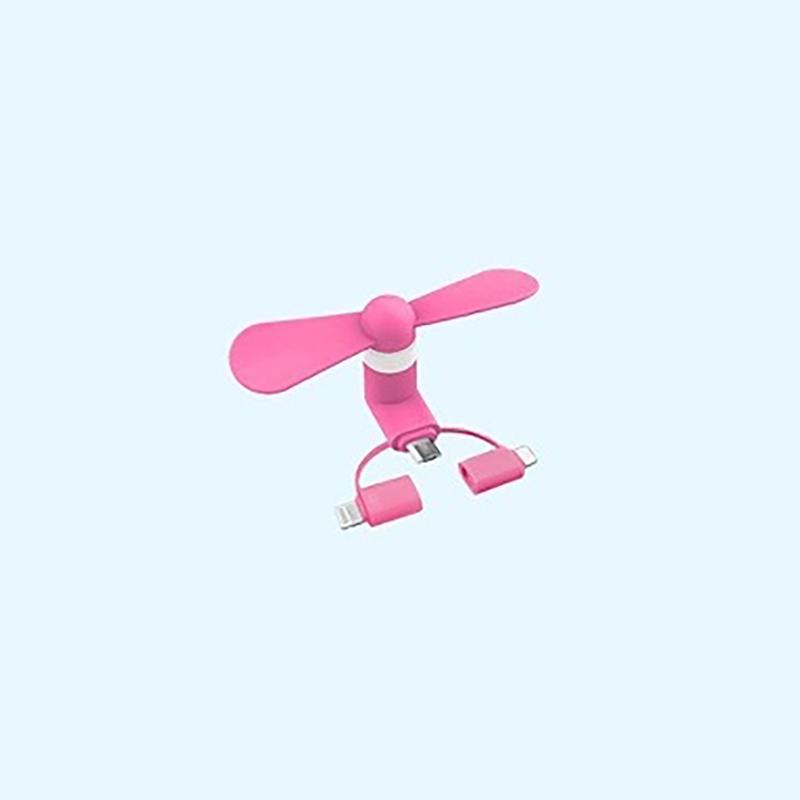 Mini Phone Cooling Fan Plug & Play Universal 3 Ports Small Fan for Summer Outdoor Walk Shopping Daily Use