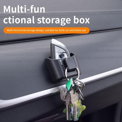 Car Dashboard Key Storage Box Reusable Back Adhesive Organizer Box Anti-Slip Dashboard Organizer Car Stowing Tidying Accessorie