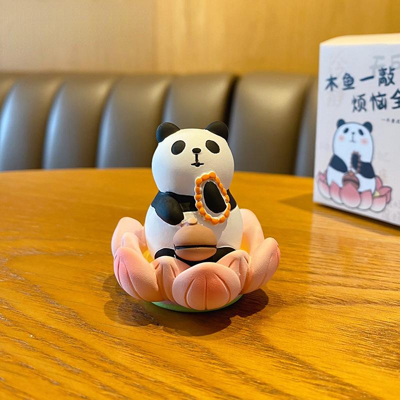 Good Luck Wooden Knock Toy Anxiety Relief Temple Fish Wood Drum Stress Relief Percussion Instrument Desktop Ornament Home Decor