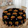 1 Piece Of Halloween Round Table Cloth, Pumpkin Pattern, Halloween Decoration, Suitable For Indoor And Outdoor Use.