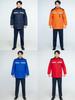 Abbigliamento da lavoro invernale in cotone colorblock riflettente: Giacca e Pantaloni Caldi di Media Lunghezza con Logo Personalizzato