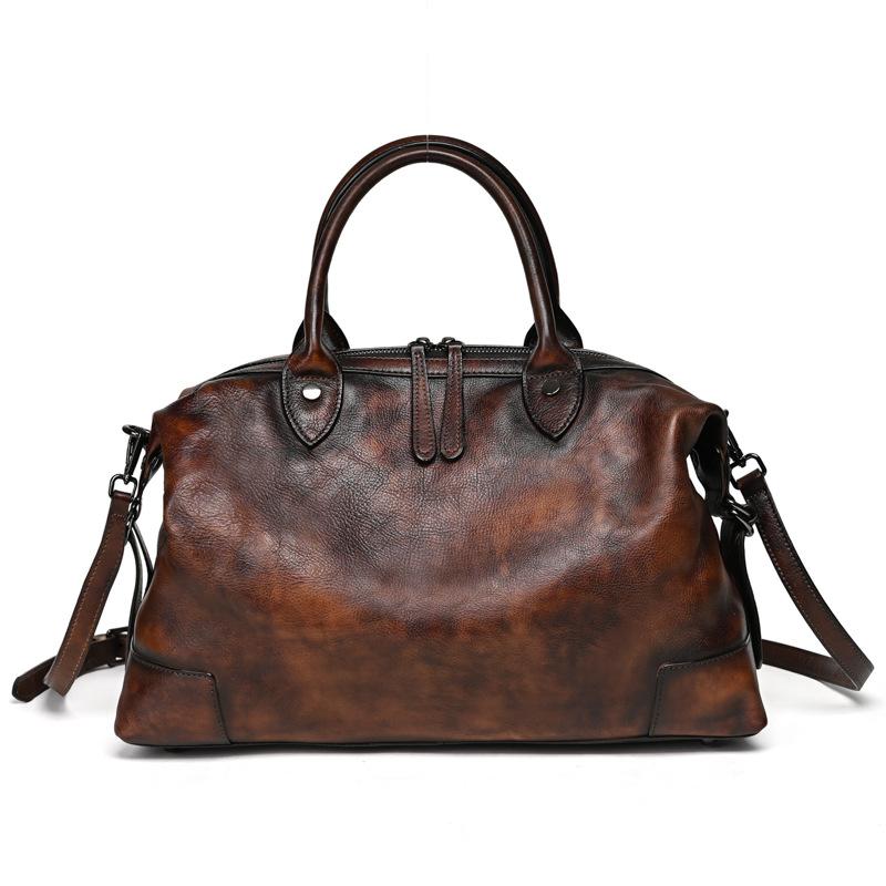 

Женская сумка Johnature в стиле ретро, ​​дорожная сумка из натуральной кожи, повседневная сумка-тоут из натуральной мягкой яловой кожи, большие вместительные сумки на плечо коричневый