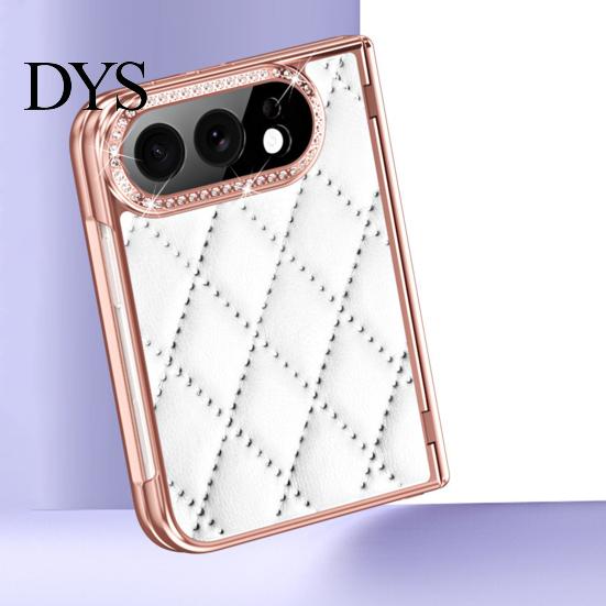 Foldable Phone Accessory Faux Leather Case for IPhone-Duo, with Screen Protector & Hinge Durable Protection, Rhinestone Cover, Anti-Scratch Anti-Drop