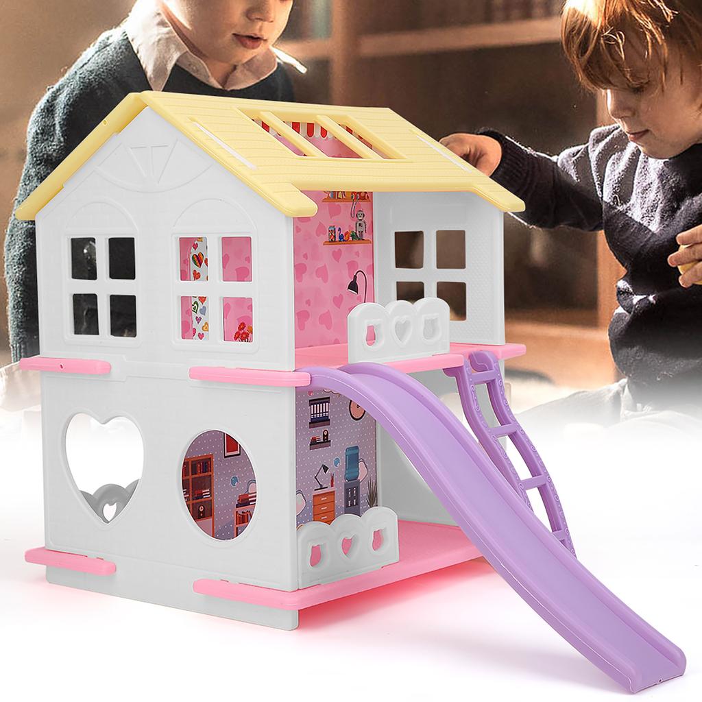 Miniature Dollhouse Toys DIY Kid Assemble Doll House Baby Toy Boy Girls GiftA Style