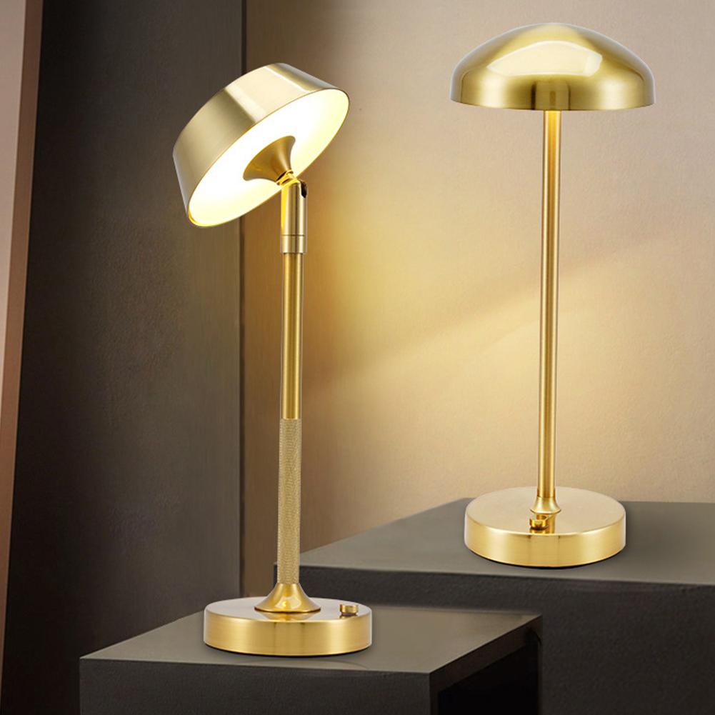 LED Cordless Table Lamp Rechargeable Touch Table Light Stepless Dimmable Portable Desk Lamp for Restaurant Bedroom Patio