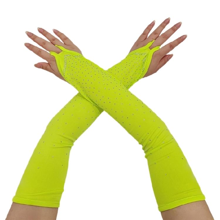 

Elegant Gloves Bridal Sleeves Fingerless Cool Gloves for Proms Concert Evening Banquet Accessory Short Gloves зелений