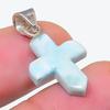 Natural Larimar Gemstone Handmade 925 Sterling Silver Jewelry Pendant 1.10" U9Z37