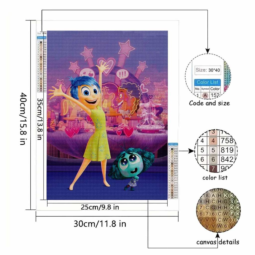DIY Diamond Painting Inside Out Cross Stitch Kit Mosaic Art Diamond Painting Full Circle Diamond Home Decoration
