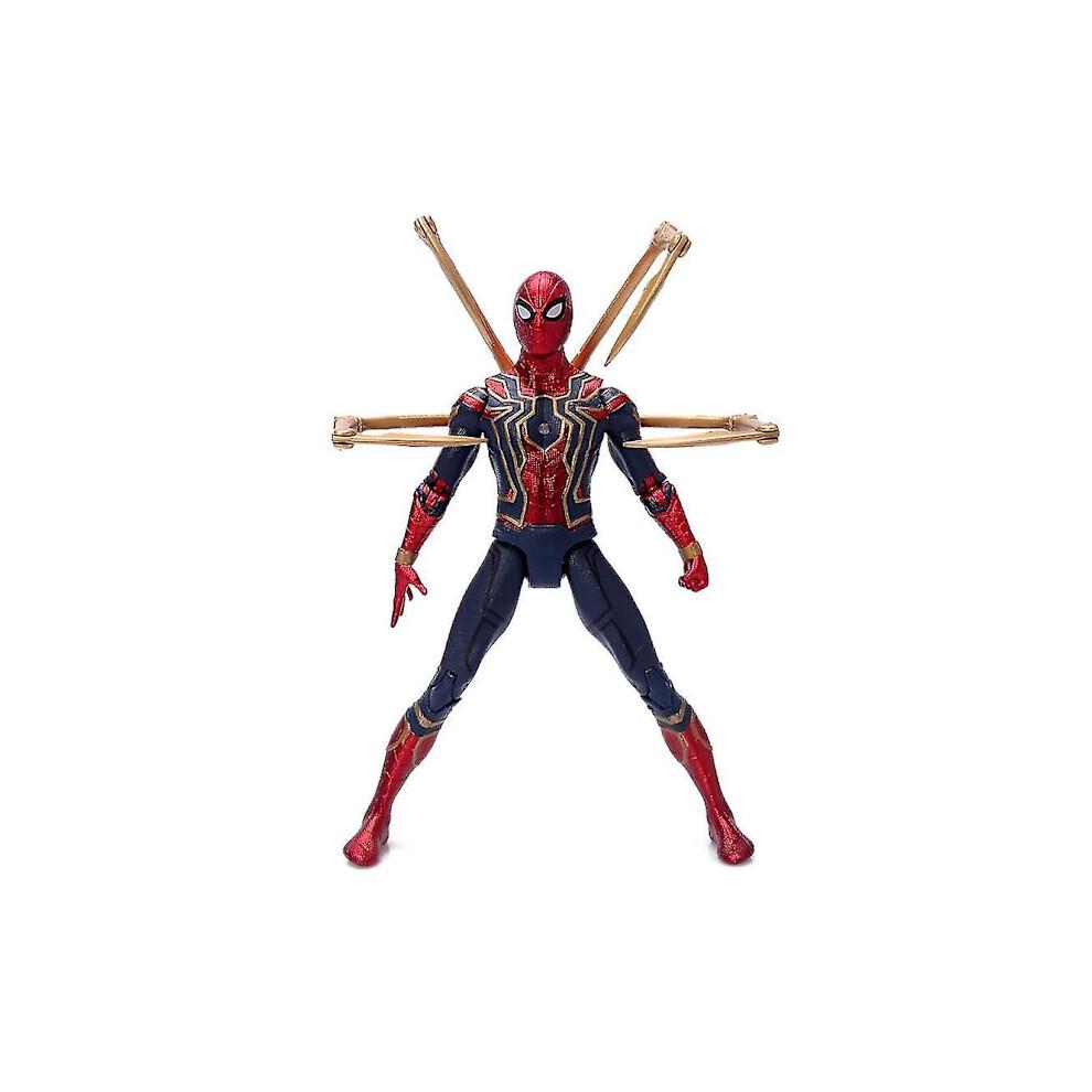 Spiderman Figur Legends Avengers Iron Spider Actionfigur 17 cm PVC mit Licht Spiderman Puppe Figur Kindergeschenk
