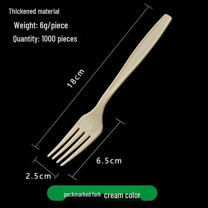 JINGRX Disposable Frosted Plastic Fork