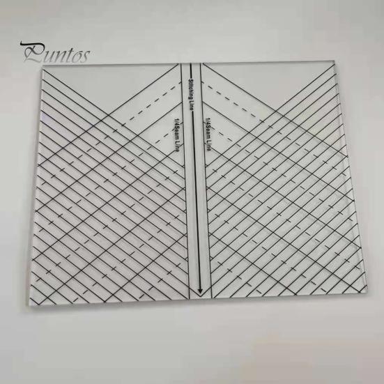 Akrylové prošívání rovné pravítko 1/4-palcový šev čára šití čára diagonální čára DIY šití řemeslné projekty Šablona pravítka Nadšenci šití dárek
