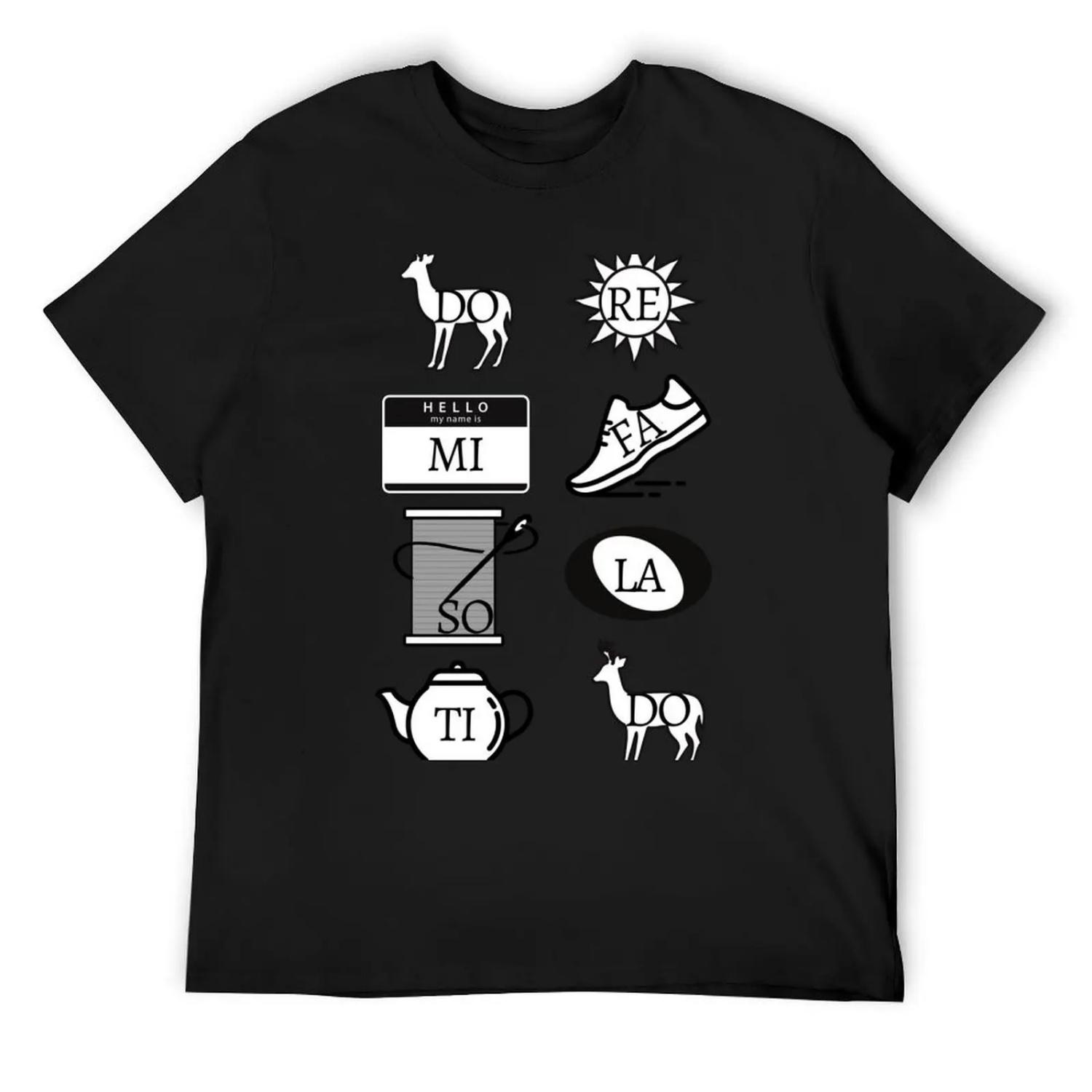 

Do Re Mi - Sound of Music Icons T-Shirt boys whites valentines clothes oversized graphic tee Men s t shirts XXXXXL чорний