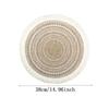 1pc Round Table Placemats with Tassels Bohemian Style Woven Round Tassel Table Restaurant Kitchen Table Decoration