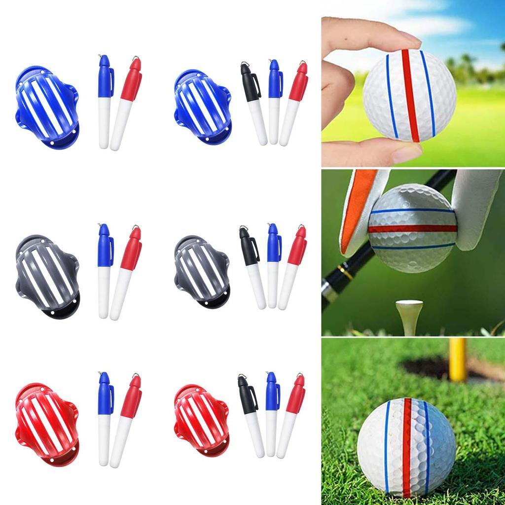 Golf Ball Alignment Tool Liner 3 Straight Marking Stencils with