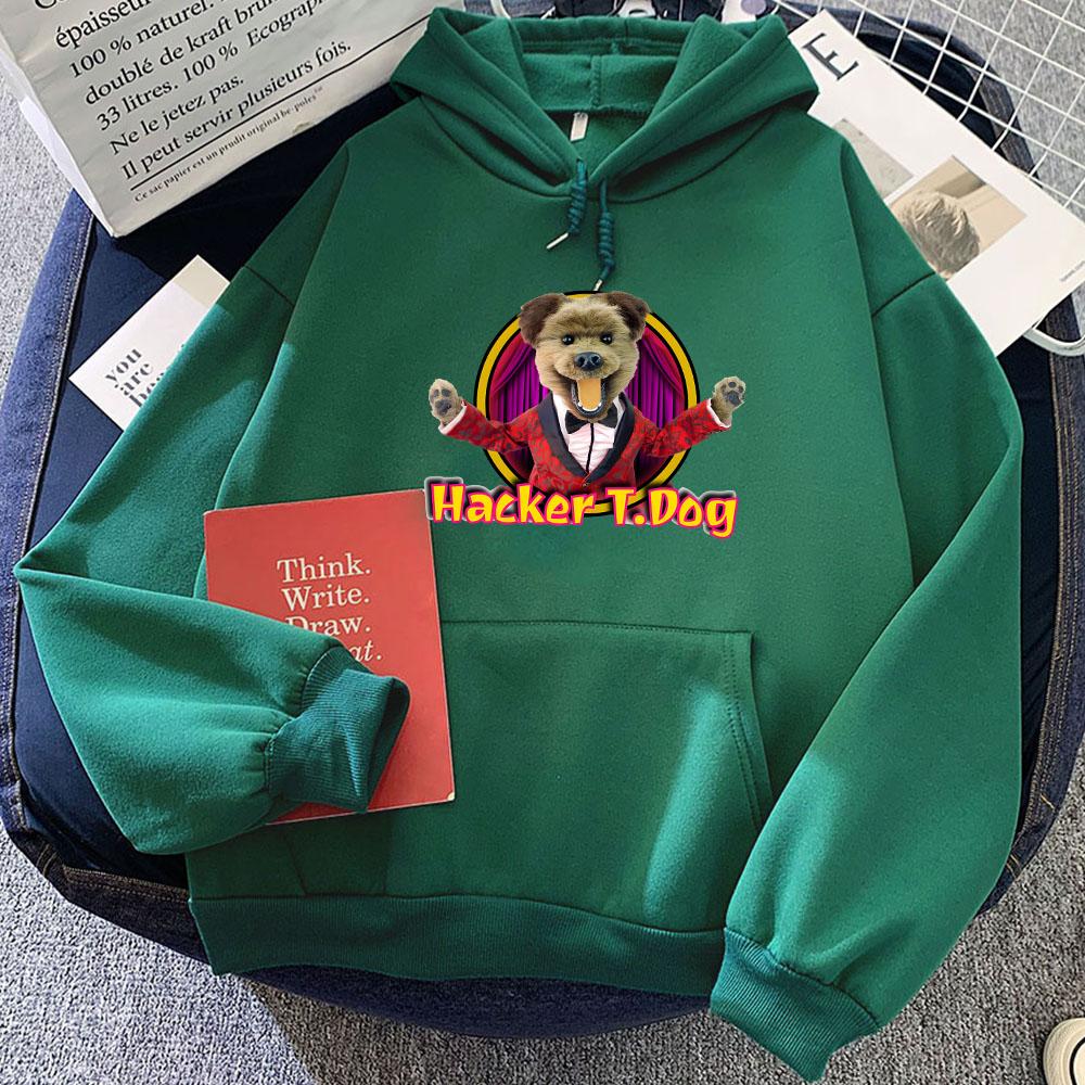 Kawaii Clothes Hacker Puppet Maker The Dog Cute Hoodies Sudaderas Ropa Mujer Hooded Long Sleeve Women/Men Sweatshirts Graphic