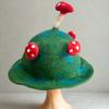 Felted Mushroom Hat – Moss Mountain Green