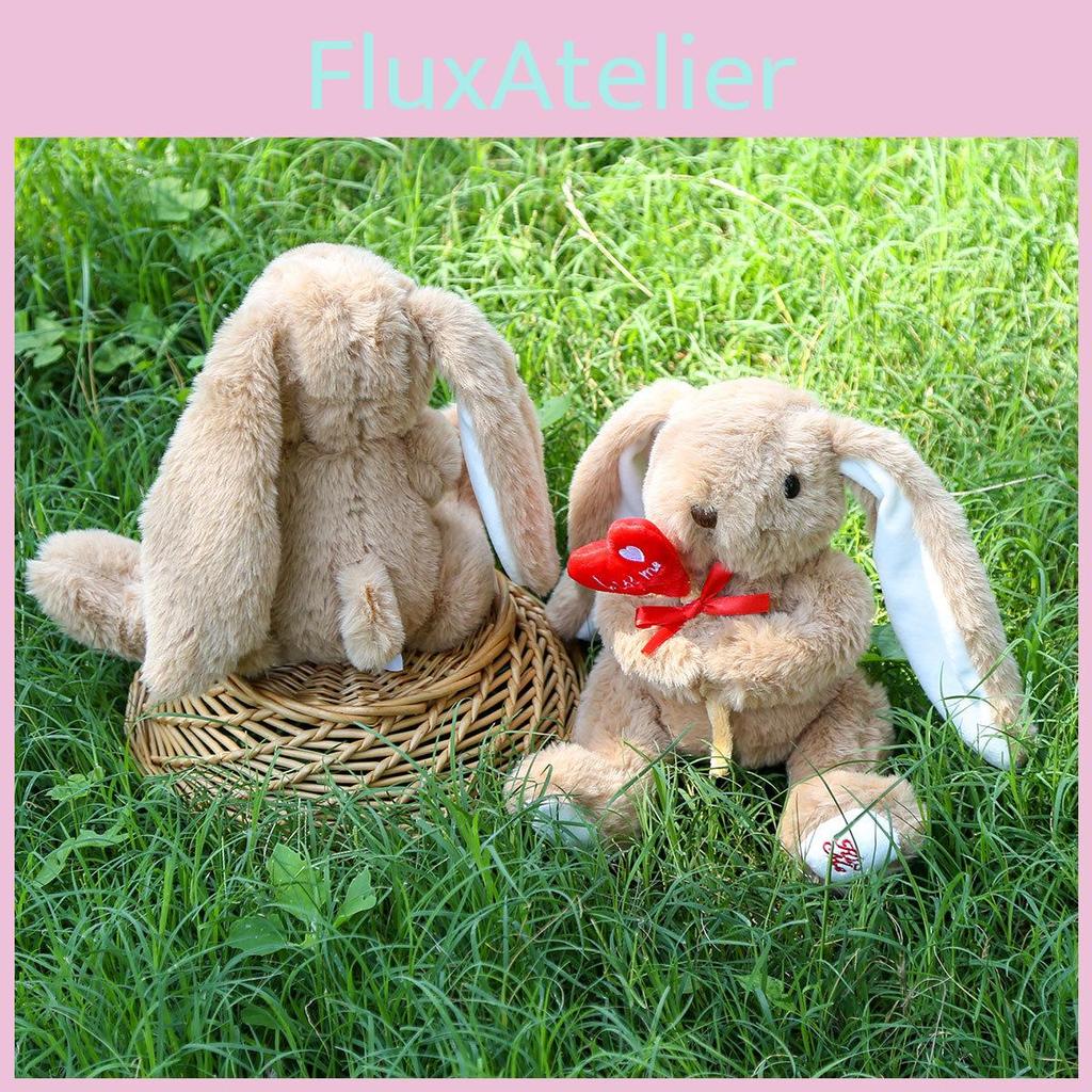 Flower Hug Cute Rabbit Plush Doll Ornament For Girls Bedroom Decor Presents And