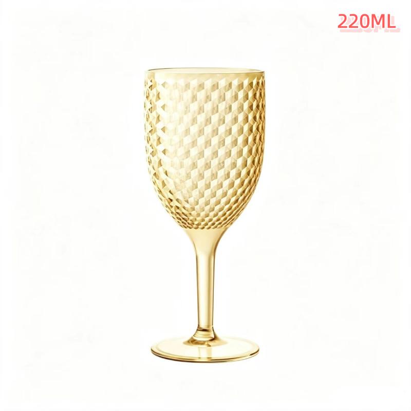 Lightweight Reusable PS Champagne Glasses 170/220ml Shatterproof Cocktail Goblets for Corporate Cocktail Party Event Supplies