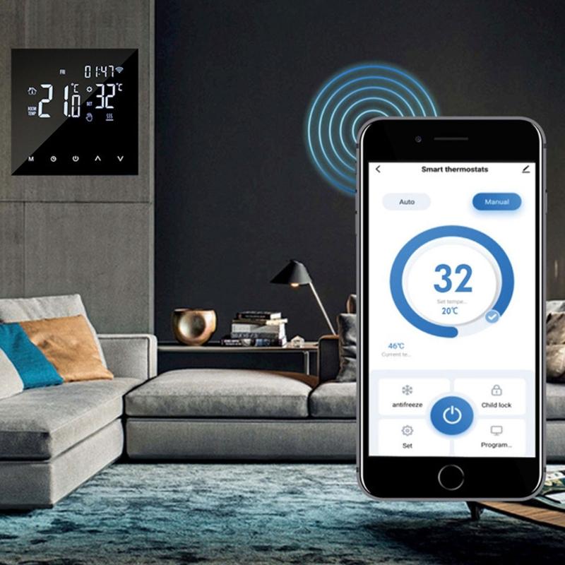 Practical Programmable Intelligent Thermostat Remote Controlled for Gas Wall Mounted Boiler and Floor Heating Systems