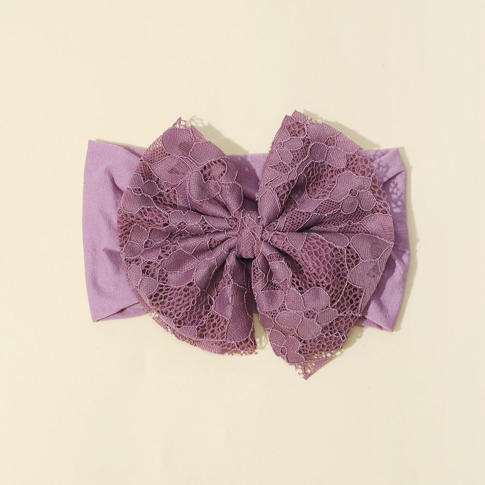 Children's Hair Accessories Lace Bow Wide Headband Baby Fontanelle Headband Baby Headband