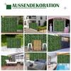 Artificial Leaf Hedge Screen Privacy Fence Panel for Garden Outdoor Indoor Decor 3M x 1M Light Green and Dark Green
