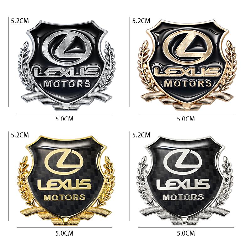 2PCS 3D Metal Shield Emblem Car Side Body Trunk Badge Sticker For Lexus F SPORT ES RX NX LS UX LM LX GX LC RZ IS CT GS RC HS SC