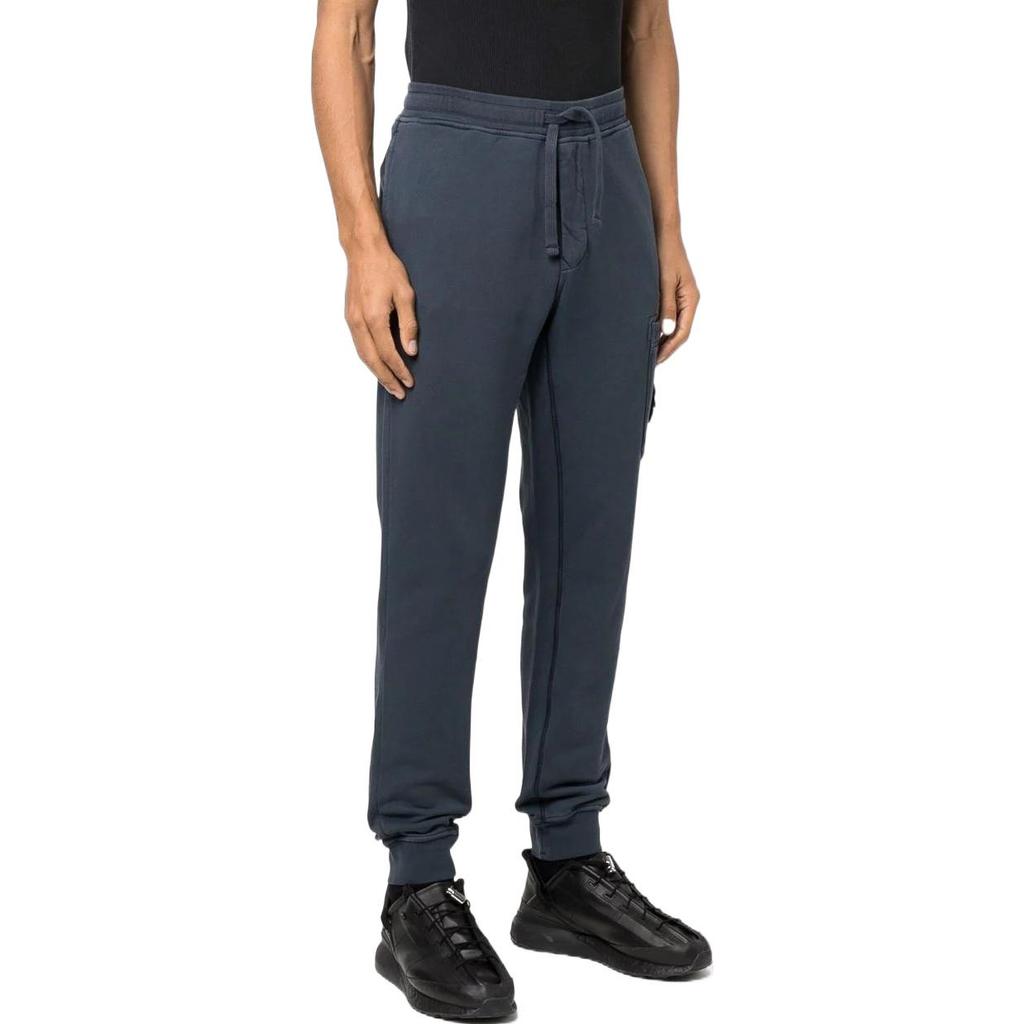 Stone Island Ss22 Solid Color Logo Patch Straight Leg Sports Pants Men pants Blue 761564551-V0024