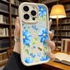Blue Flowers Bees Pattern Shockproof Soft Phone Case For Xiaomi Redmi Note 15 14 13 12 11 10 9 8 Pro Anti-Slip Anti-Fall Cover