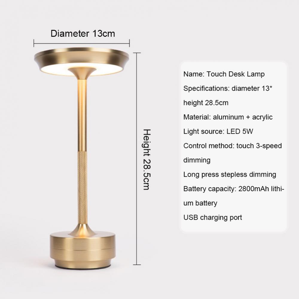 Rechargeable Desktop Decoration Light Touch 5V USB LED Night Light For  Bedroom Study Bedside Table Lamps