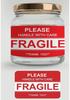 In-Stock Fragile Warning Labels - 3x2 & 4x6 Inches, Handle with Care Adhesive Stickers