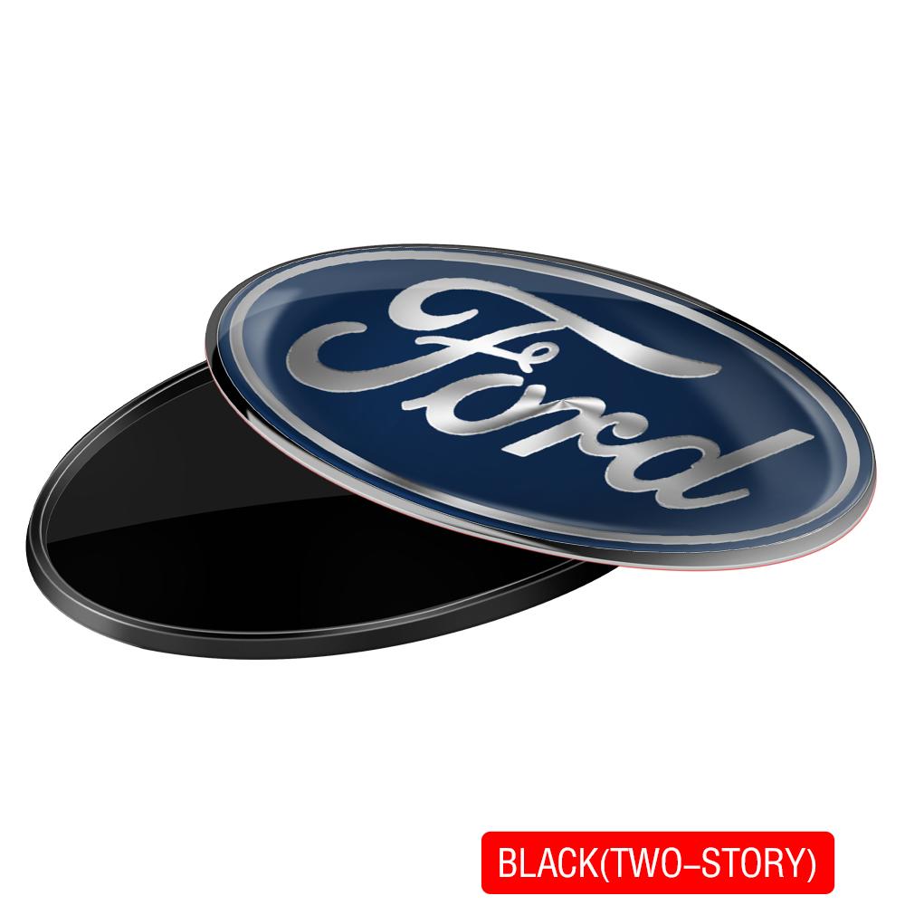BBBM3 Car Aluminum Alloy Logo Sticker Body Rear Trunk Stickers For Ford Focus Edge Fiesta EcoSport Escort Ranger Fusion Mondeo Mustang